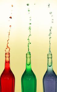 Preview wallpaper bottles, splashes, colorful