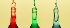 Preview wallpaper bottles, splashes, colorful