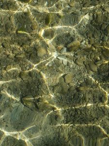 Preview wallpaper bottom, underwater, water, stones, glare