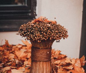 Preview wallpaper bouquet, bunch, dry, foliage, autumn