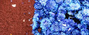 Preview wallpaper bouquet, flowers, blue, petals, bloom