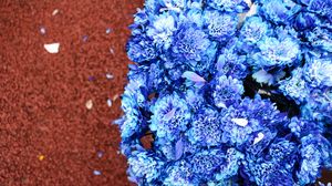 Preview wallpaper bouquet, flowers, blue, petals, bloom
