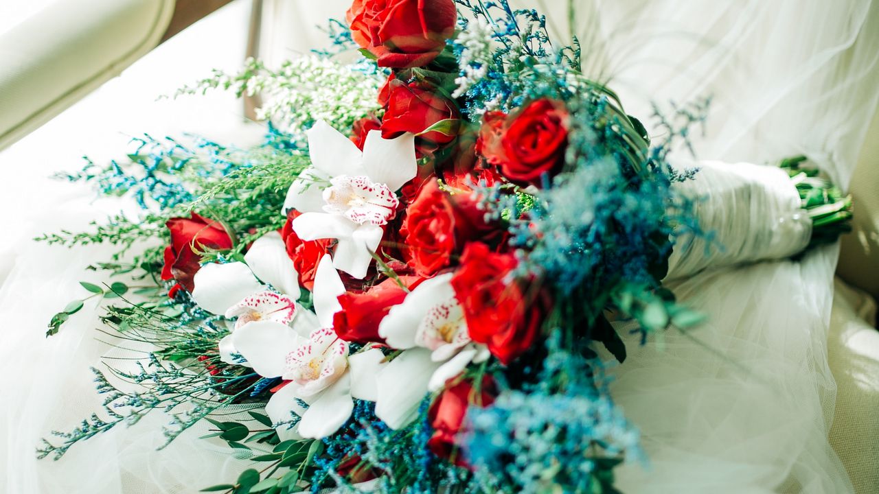 Wallpaper bouquet, flowers, colorful, composition