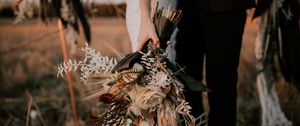 Preview wallpaper bouquet, flowers, hands, wedding