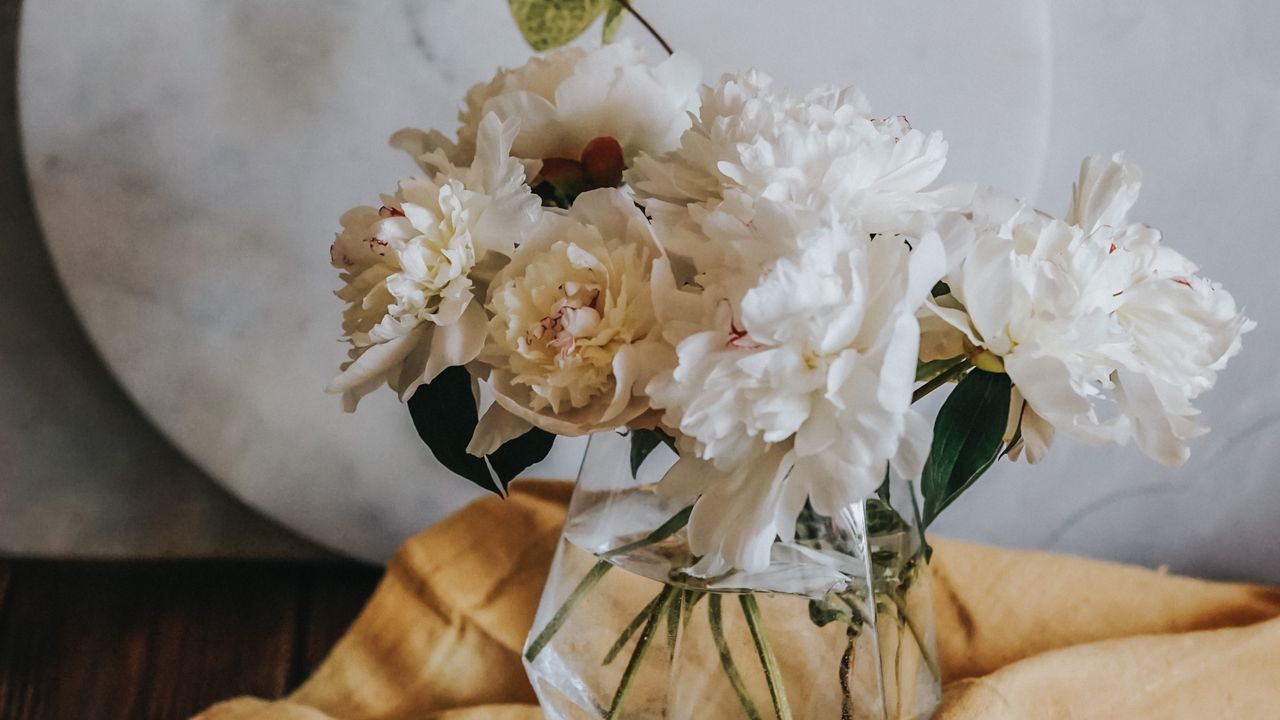 Wallpaper bouquet, flowers, vase, aesthetics