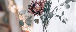 Preview wallpaper bouquet, flowers, vase, decor, light