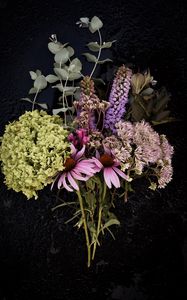 Preview wallpaper bouquet, hydrangea, eucalyptus, chamomile, flowers