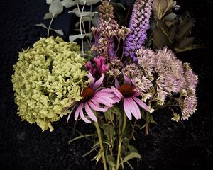 Preview wallpaper bouquet, hydrangea, eucalyptus, chamomile, flowers