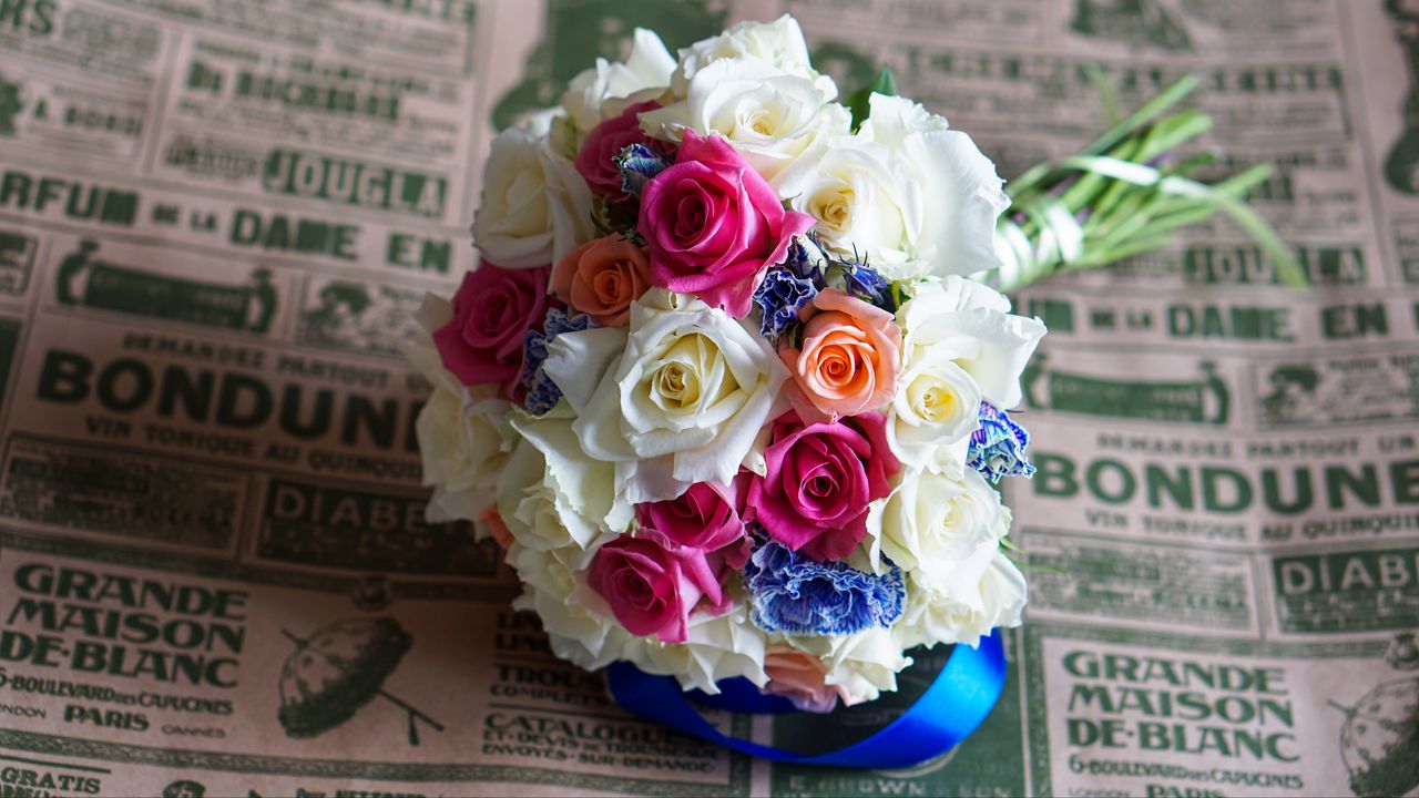 Wallpaper bouquet, roses, composition, decoration