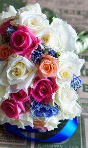 Preview wallpaper bouquet, roses, composition, decoration