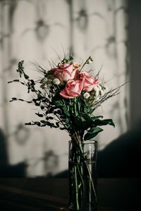 Preview wallpaper bouquet, roses, pink, flowers, vase