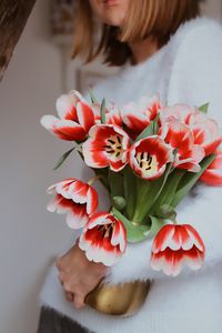 Preview wallpaper bouquet, tulips, red, flowers