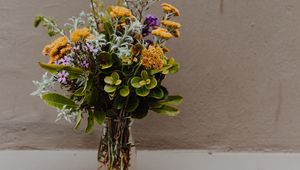 Preview wallpaper bouquet, vase, flowers, branches