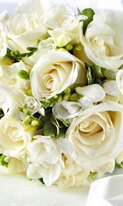 Preview wallpaper bouquet, white, rose, decoration