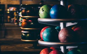 Preview wallpaper bowling, balls, stand