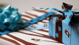Preview wallpaper box, ribbon, gift, patterns