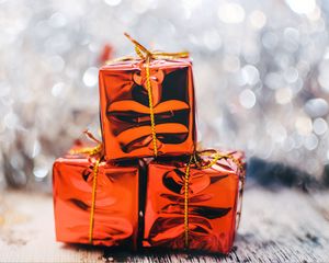 Preview wallpaper boxes, gifts, christmas