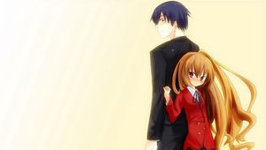 Preview wallpaper boy, girl, high, low, steam, jacket, red