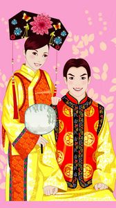 Preview wallpaper boy, girl, kimono, costume, couple, china