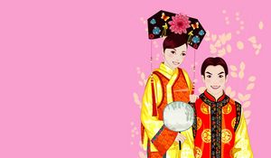 Preview wallpaper boy, girl, kimono, costume, couple, china