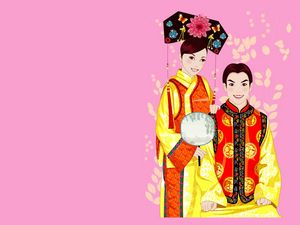 Preview wallpaper boy, girl, kimono, costume, couple, china