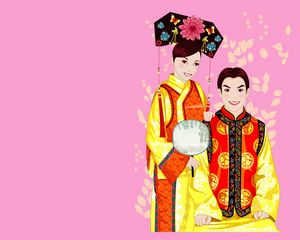 Preview wallpaper boy, girl, kimono, costume, couple, china