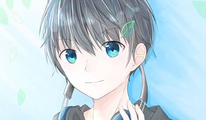 Preview wallpaper boy, glance, headphones, anime, art