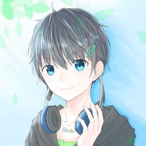 Preview wallpaper boy, glance, headphones, anime, art