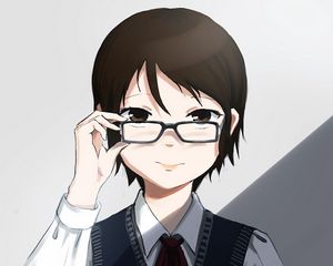 Preview wallpaper boy, glasses, anime, art, cartoon