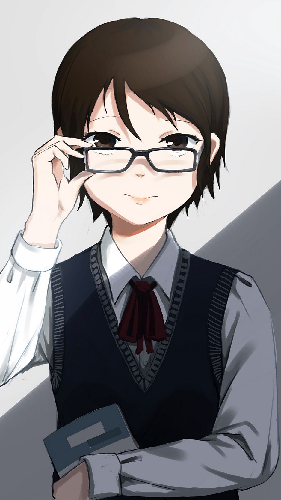 Download wallpaper 938x1668 boy, glasses, anime, art, cartoon iphone  8/7/6s/6 for parallax hd background