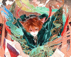 Preview wallpaper boy, kimono, anime, art