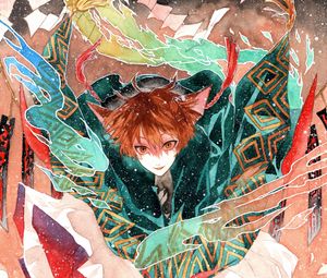 Preview wallpaper boy, kimono, anime, art