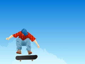 Preview wallpaper boy, skateboard, jump, cap, clothing
