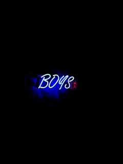 Download wallpaper 240x320 boys, word, neon, signboard, light, blue old  mobile, cell phone, smartphone hd background