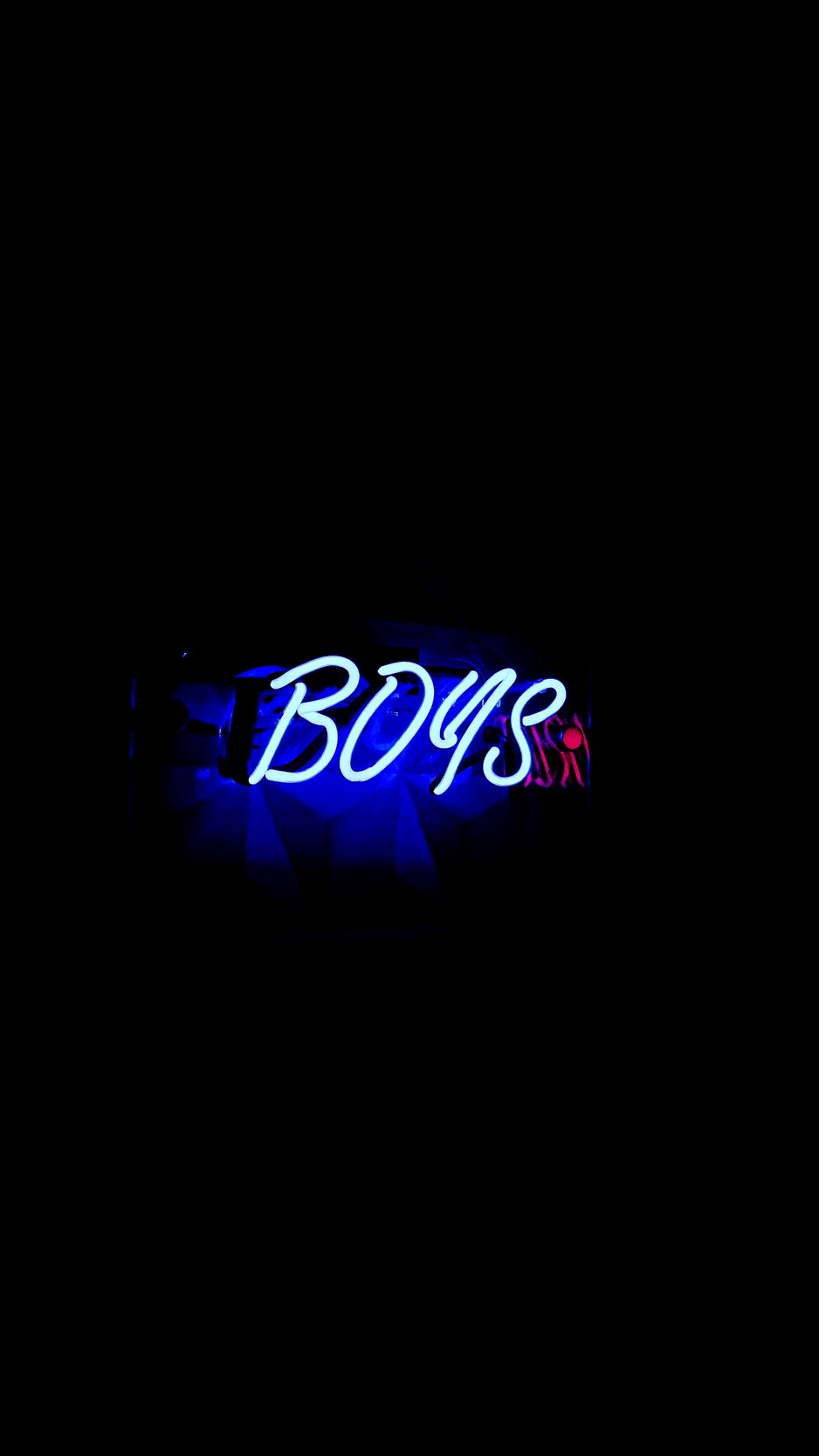 Download wallpaper 938x1668 boys, word, neon, signboard, light, blue iphone  8/7/6s/6 for parallax hd background