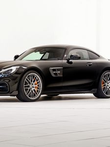 Preview wallpaper brabus, amg, mercedes-benz, gt s, c190, black, side view
