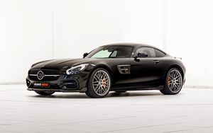Preview wallpaper brabus, amg, mercedes-benz, gt s, c190, black, side view