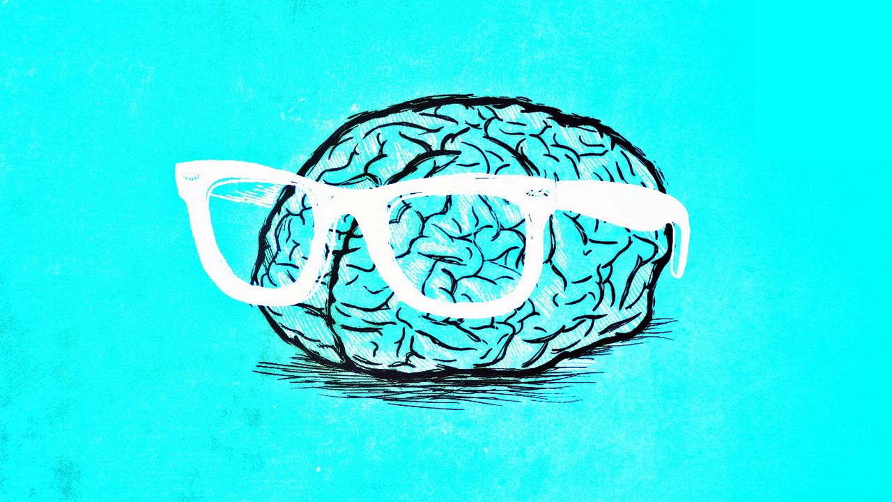 Wallpaper brain, glasses, art, gyrus