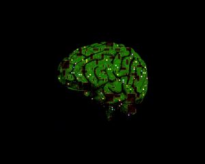 Preview wallpaper brain, microchip, circuits, artificial intelligence
