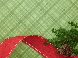 Preview wallpaper branches, cones, ribbons, new year, christmas
