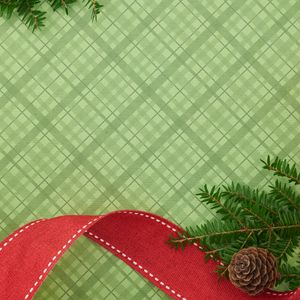 Preview wallpaper branches, cones, ribbons, new year, christmas