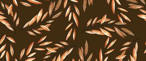 Preview wallpaper branches, leaves, watercolor, patterns, texture, brown