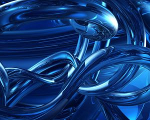 Preview wallpaper branching, shape, depth, blue, shiny