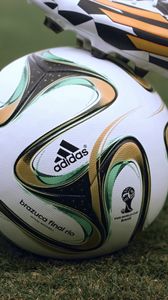 Preview wallpaper brazuka, ball, football, football boots