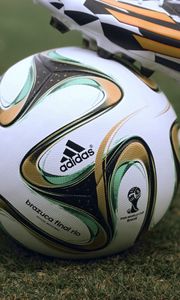 Preview wallpaper brazuka, ball, football, football boots