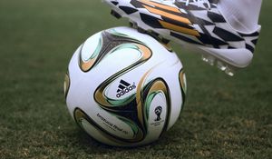 Preview wallpaper brazuka, ball, football, football boots