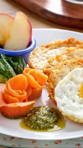 Preview wallpaper breakfast, eggs, vegetables, serving