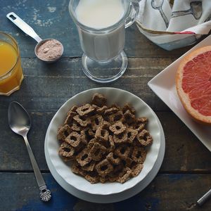 Preview wallpaper breakfast, grapefruit, juice, milk
