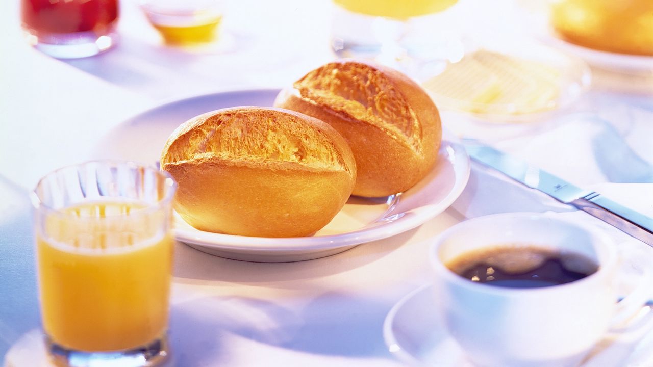 Wallpaper breakfast, muffins, coffee, juice