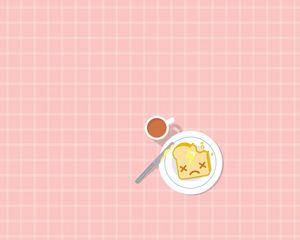 Preview wallpaper breakfast, sandwich, cup, eating